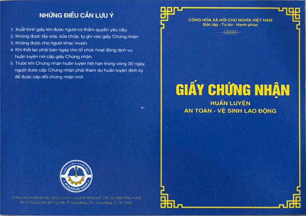 Phân loại chứng chỉ an toàn lao động
